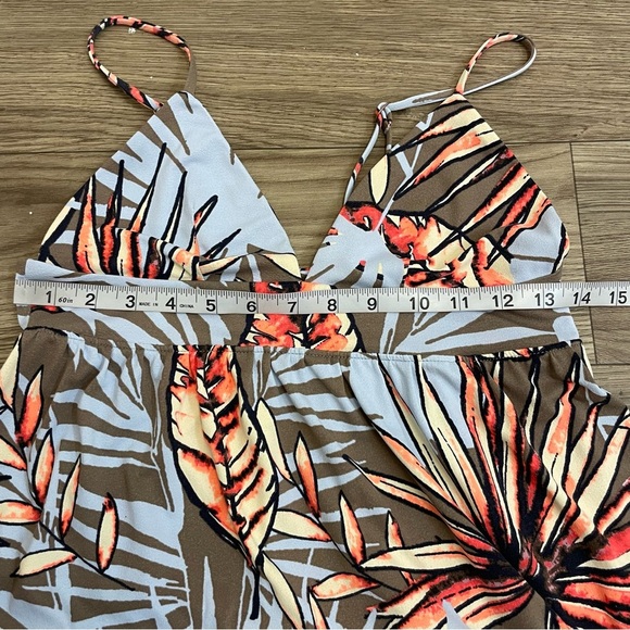 Maaji Spontaneity Blue Frond & Leaf Printed Cover-Up Maxi Dress - Picture 8 of 10